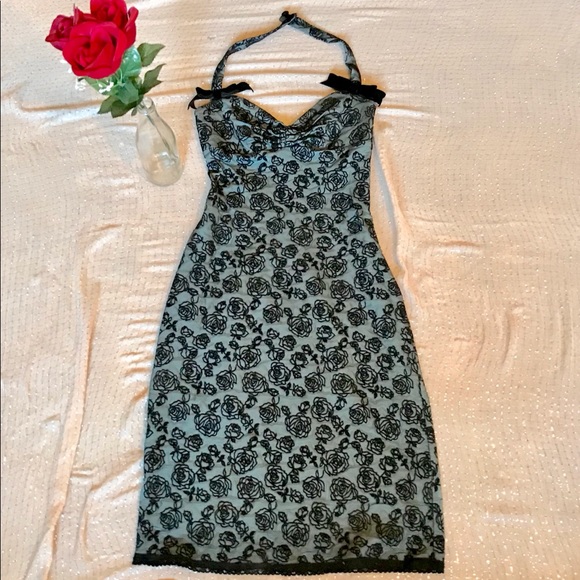 Betsey Johnson Dresses & Skirts - Betsey Johnson Rose Halter Cocktail Dress